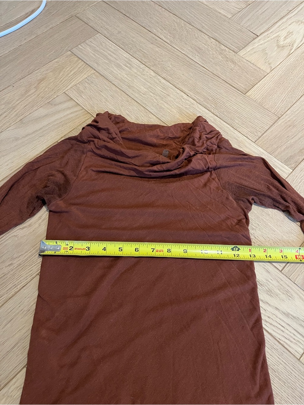 Rick Owen’s Lillies Brown Cowl Neck Long Sleeve top - Picture 3 of 13